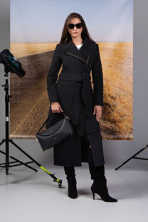 Tiffany Production Ženski kaput na preklop sa rajsferšlus kopčanjem