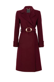 Elegantni kaput sa kaišem i zlatnom kopčom Tiffany Production