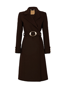 Elegantni kaput sa kaišem i zlatnom kopčom Tiffany Production