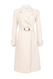 Elegantni kaput sa kaišem i zlatnom kopčom Tiffany Production