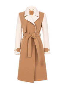 Tiffany Production Kaput sa kontrastnom kragnom i rukavima