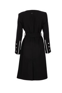 Elegantni kaput sa kontrastnom kragnom i preklopom Tiffany Production