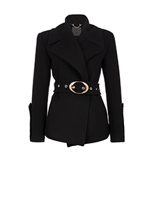 Kratki kaput na preklop sa ukrasnim kaišem Tiffany Production