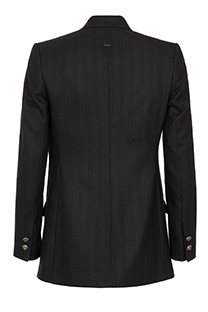 Ženski prugasti sako sa dugim rukavima i sjajnim efektom Tiffany Production