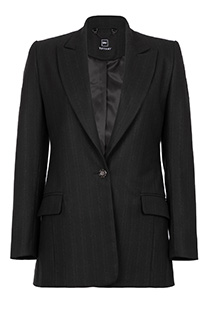 Tiffany Production Ženski prugasti sako sa dugim rukavima i sjajnim efektom