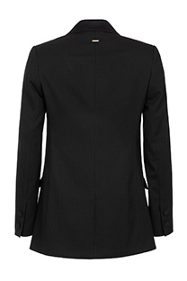 Ženski sako dugih rukava sa satenskom kragnom u karo dezenu Tiffany Production