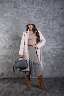 Tiffany Production Elegantna prošivena jakna sa pojasom