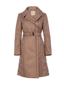 Tiffany Production Jakna na preklop sa rajsferšlusom i pojasom