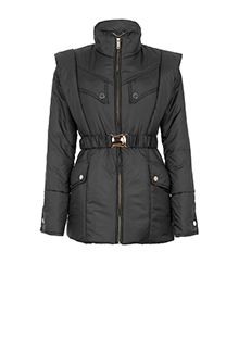 Ženska kratka jakna sa asimetričnim detaljem i pojasom Tiffany Production