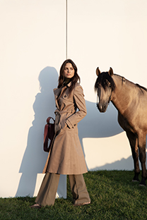 Ženski midi mantil sa kaišem i kopčanjem na preklop Tiffany Production