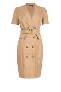 Haljina od lana na kopčanje Tiffany Production