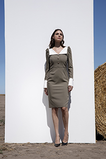 Ženska midi haljina sa zvonastim rukavima Tiffany Production