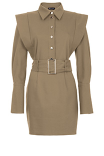 Tiffany Production Mini haljina dugih rukava sa asimetričnim detaljem