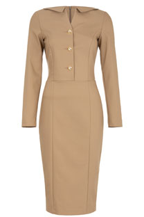 Midi haljina sa dugim rukavima i šlicem pozadi Tiffany Production