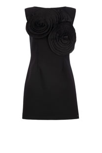 Mini haljina bez rukava sa ukrasnim cvetovima Tiffany Production
