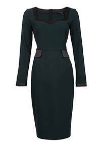 Haljina dugih rukava sa satenskim izrezom Tiffany Production