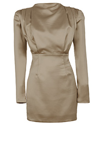 Mini haljina dugih rukava sa asimetričnim detaljem Tiffany Production