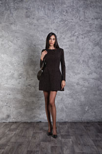 Mini balon haljina dugih rukava u leopard printu Tiffany Production