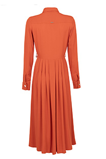 Haljina dugih rukava sa kragnom i plisiranim donjim delom Tiffany Production