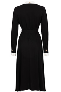 Midi haljina sa pojasom i ukrasnim dugmićima  Tiffany Production