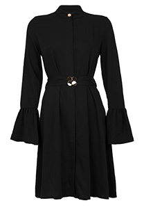 Ženska haljina sa zvonastim rukavima i ukrasnim kaišem Tiffany Production