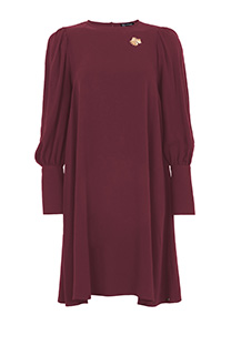 Haljina dugih rukava sa brošem od 100% viskoze Tiffany Production