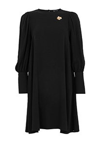 Haljina dugih rukava sa brošem od 100% viskoze Tiffany Production