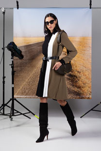 Haljina od 100% viskoze sa kontrastnim dezenom Tiffany Production