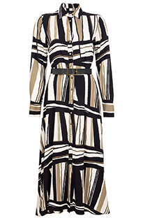 Midi haljina u dezenu sa kaišem Tiffany Production