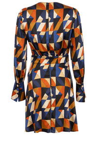 Kratka haljina sa zvonastim rukavima u dezenu Tiffany Production