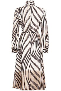 Midi haljina u dezenu sa visokom kragnom Tiffany Production