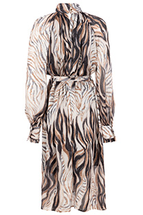 Midi haljina sa visokim okovratnikom i kaišem Tiffany Production