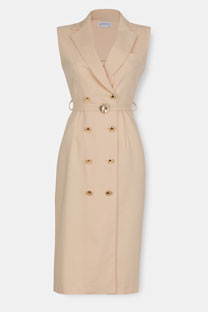 Midi haljina sa dvorednim kopčanjem Tiffany Production