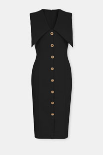 Haljina bez rukava sa naglašenim reverima Tiffany Production