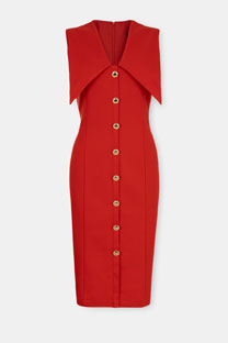 Haljina bez rukava sa naglašenim reverima Tiffany Production