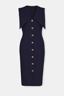 Haljina bez rukava sa naglašenim reverima Tiffany Production