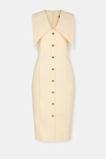 Tiffany Production Haljina bez rukava sa naglašenim reverima