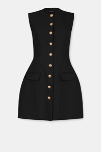 Strukirana mini haljina bez rukava Tiffany Production