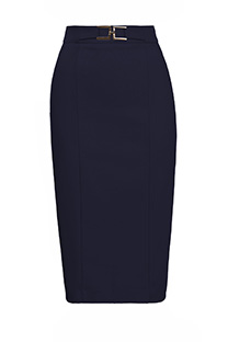 Midi suknja sa ukrasnim pojasom i šlicem Tiffany Production