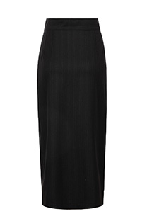 Midi suknja sa sjajnim efektom i prednjim šlicem Tiffany Production