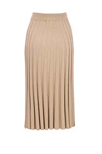 Plisirana midi suknja od svetlucavog materijala Tiffany Production