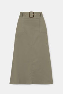 Pamučna midi suknja sa kaišem Tiffany Production