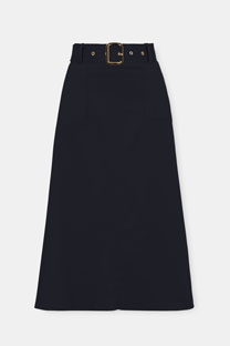 Pamučna midi suknja sa kaišem Tiffany Production