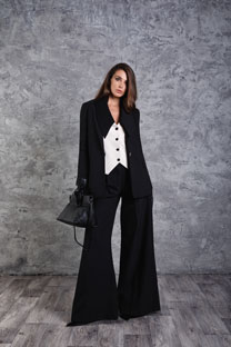 Tiffany Production Kožna torba sa metalnom kopčom i kaišem koji se skida