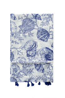 Plava ešarpa sa morskim motivima Tiffany Production