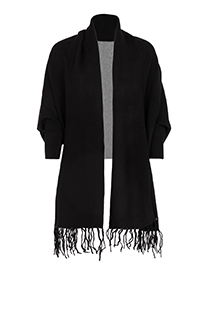 Tiffany Production Crni pončo sa resama