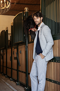 Tiffany Production Muške slim fit pantalone sa prugama