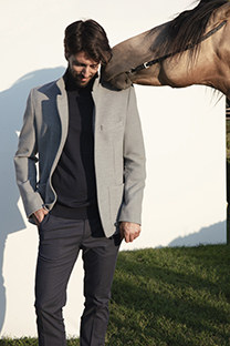 Muške slim fit pantalone sa rajsferšlusom i dugmetom Tiffany Production