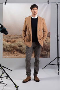 Tiffany Production Muške jednobojne pantalone uskog kroja