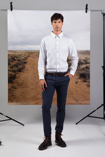 Muške jednobojne pantalone uskog kroja Tiffany Production